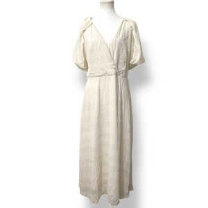 Maison Tara Angelcore Cream Lace Maxi Dress Fairycore Boho Cottagecore 14